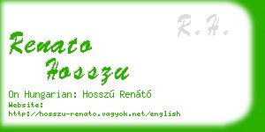 renato hosszu business card