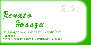 renato hosszu business card